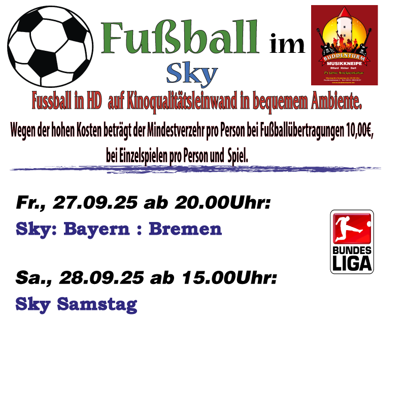 Fussball in HD auf Kinoqualittsleinwand! 
         Die Vorschau: